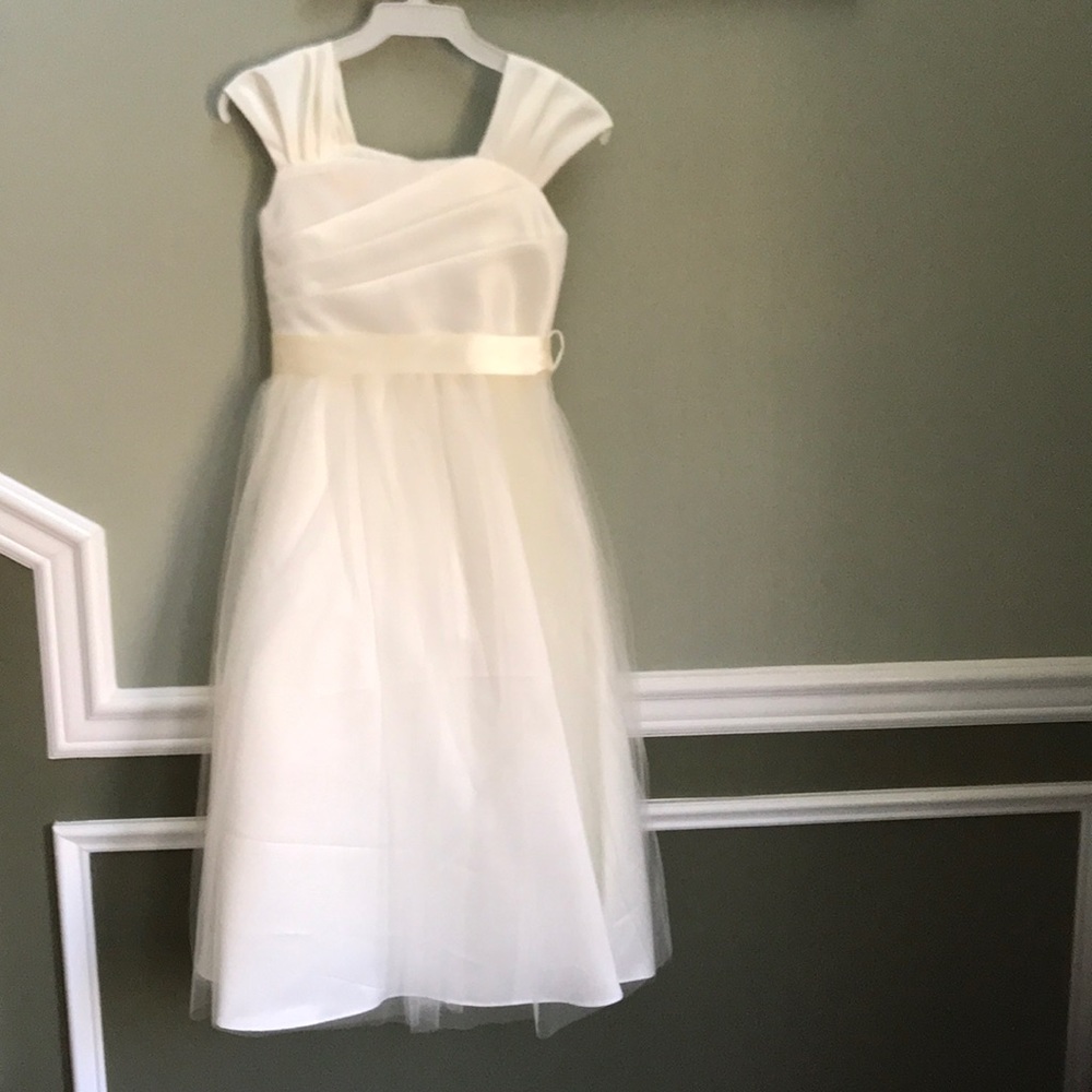 Cream flower girl dress